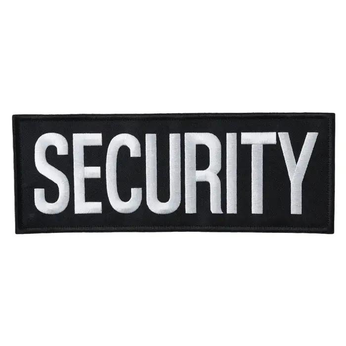 Lot de 2 patchs de sécurité, un petit et un grand patchs de lettres brodées, patchs de sécurité pour veste en verre