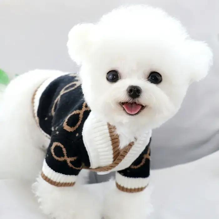 Pull d'hiver tricoté pour chien, vêtements chauds pour animaux de compagnie, pour petits et moyens c