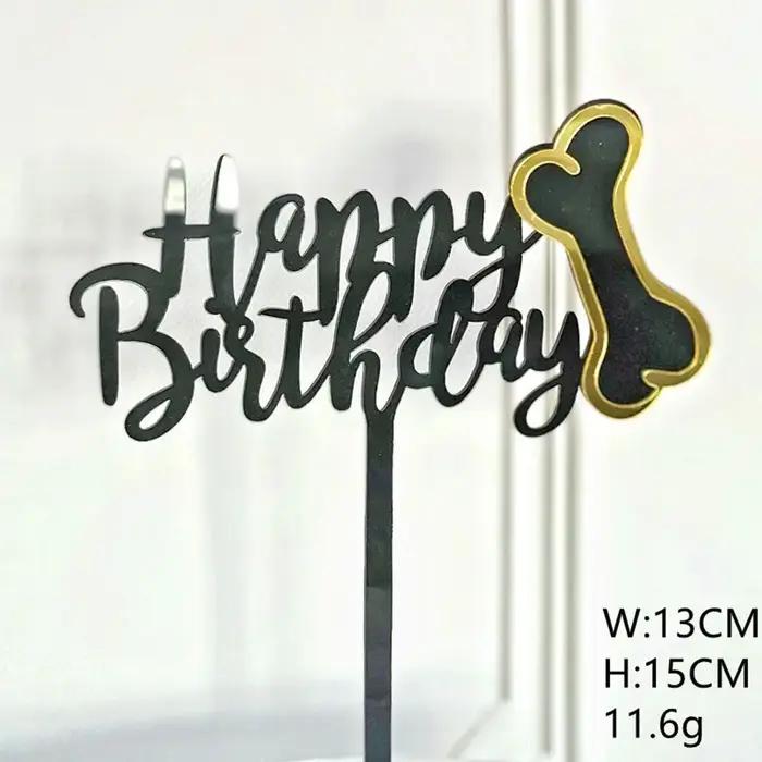 Décoration de gâteau pour animaux de compagnie fête d'anniversaire mariage personnalisée avec dessins animés couleurs unies pour adultes et enfants occasions spéciales