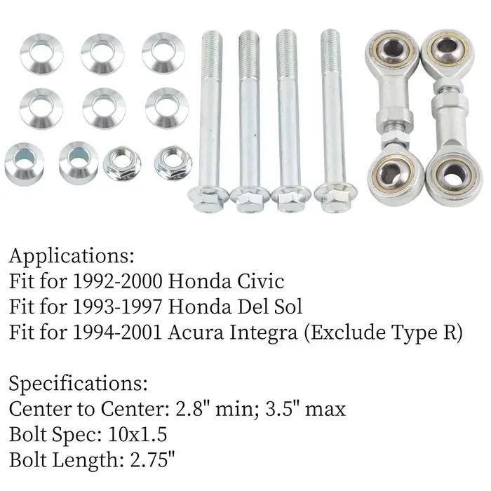 Kit de liaison d'extrémité de barre stabilisatrice arrière Racing, Honda Civic 94-01, Acura Integra