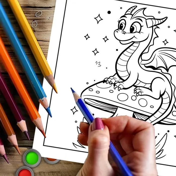 Livre de coloriage Easy Dragons pour adultes