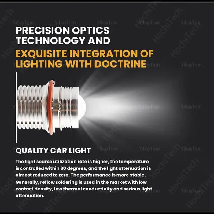 Ampoules de feux de position LED pour BMW, 120W, Canbus Brave Free, Angel Eyes, BMW X5 Series E53 3.