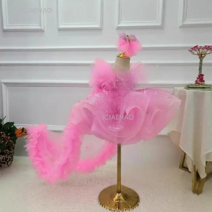 Robe de soirée pour filles, vêtements de princesse pour premier anniversaire, Costume en Tulle à pai