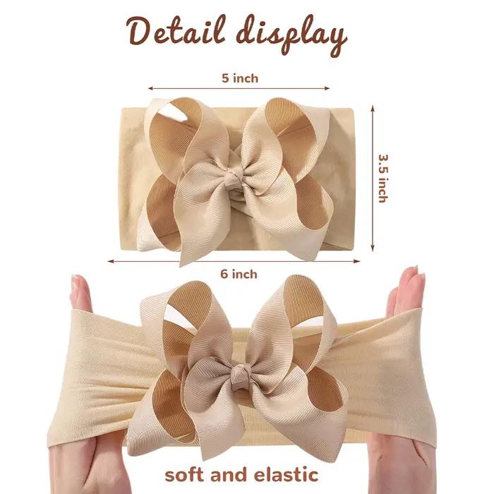 6/20 pièces bandeaux de bébé doux avec 4.5 pouces arcs de cheveux bandeaux pour bébé fille bandeau n