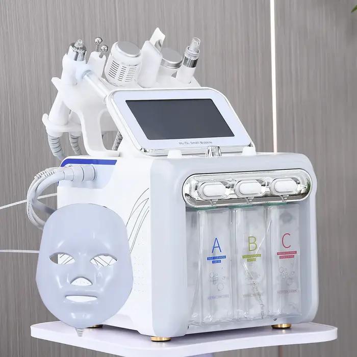 7 en 1 Aqua Peeling H2O2 Machine faciale Hydra eau Dermabrasion épurateur de peau Peel oxygène Jet M