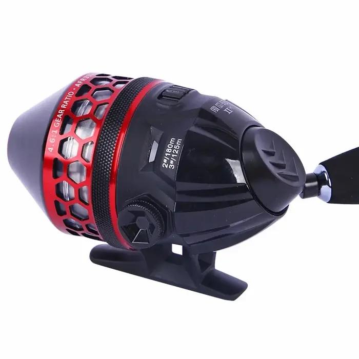DEUKIO Moulinet de pêche à bobine fermée pour chasse avec arc composé et lance-pierre