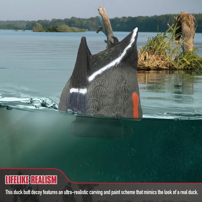 Leurre canard 3D avec quille lestée pour chasse au gibier d'eau - appât flottant réaliste