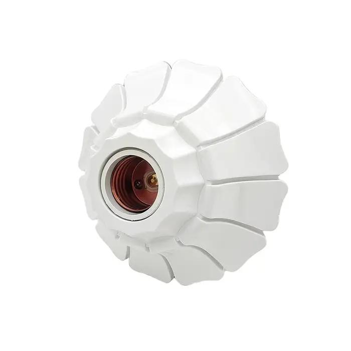 1/2 pièces E/26E27 supports de lampe suspendue en forme de pétale-douille de Base fixe minimaliste noir/blanc