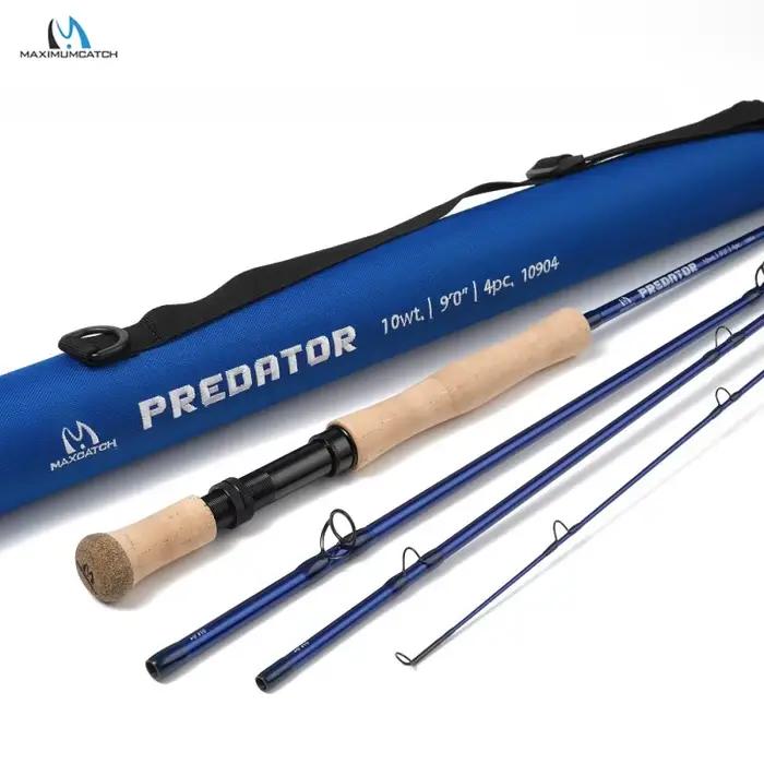 Canne à mouche sel MAXIMUMCATCH 9ft 8-12WT - Carbone haute densité 30T 4 sections - Puissance levage prédateurs
