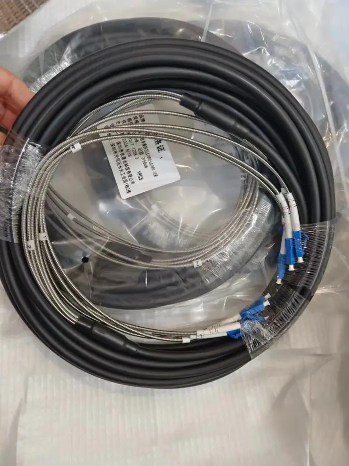 Câble à fibre optique pour l'extérieur, monomode, 4 conducteurs, étanche et résistant à la traction, fibre blindée, diamètre du fil 7mm, 3M, 5m, 10m