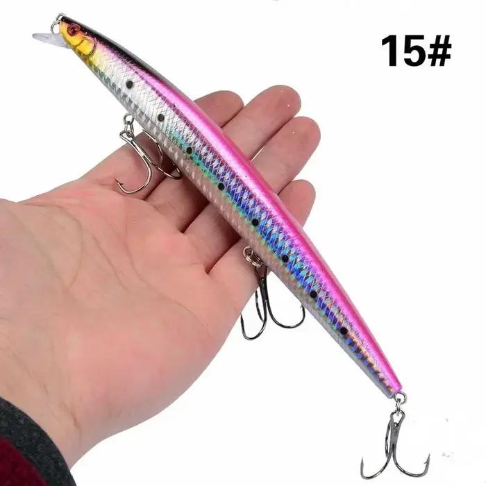 16 couleurs 18 cm 24g leurre de pêche méné Laser manivelle appât artificiel dur en plastique grand faux poisson leurres