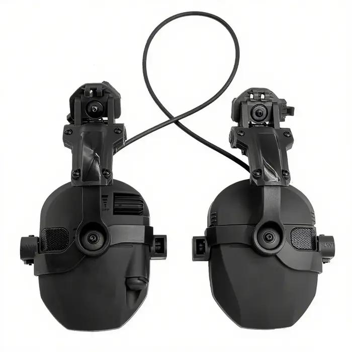 Casque tactique avec écouteurs intégrés, réduction active du bruit, protection auditive électronique