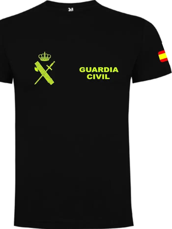 Guardia Civil-Chemise décontractée à manches courtes pour homme, 100% coton