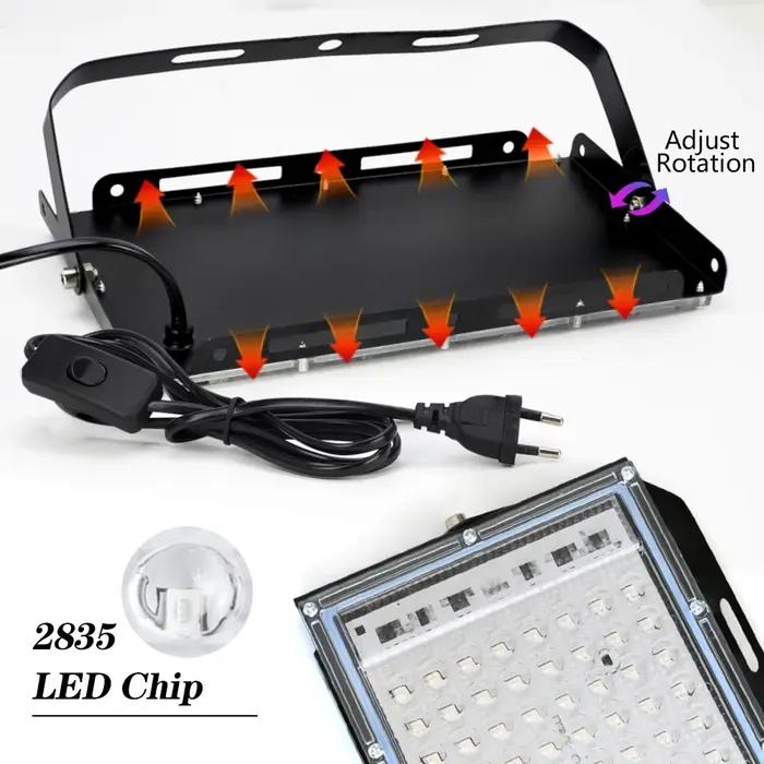 395nm 400nm Led UV projecteur 220V lampe de scène ultraviolette 50W 100W LED scène lumière noire éta