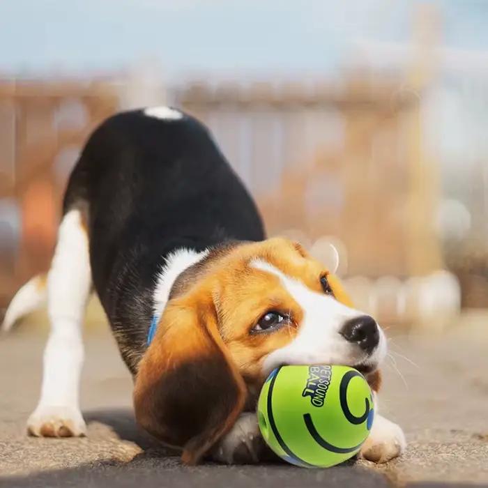Jouet interactif Wobble Wag Giggle Ball caoutchouc pour chiens sons amusants intelligence stimulation jeux intérieurs extérieurs occasions spéciales