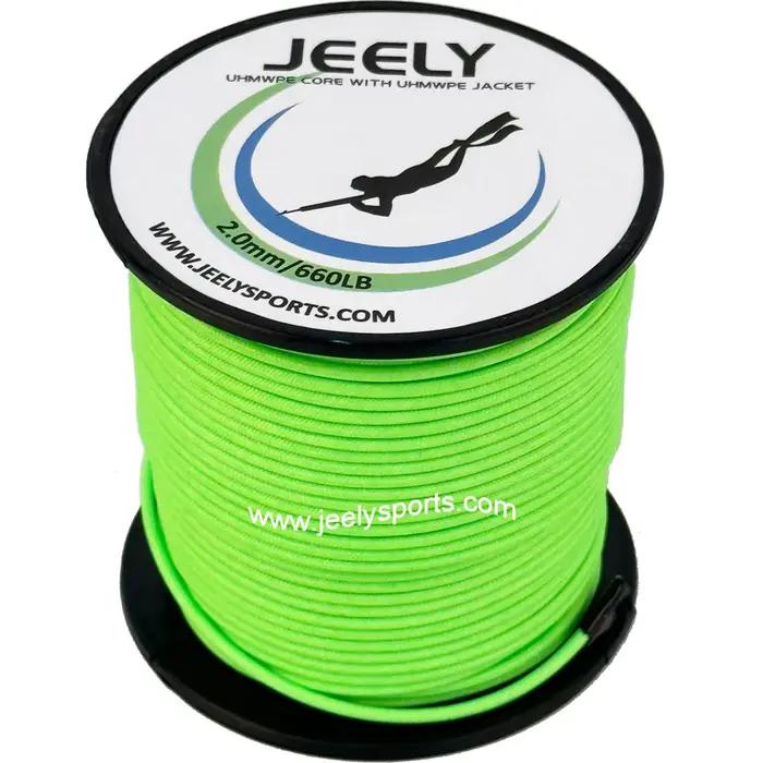 Noyau UHMWPE de 2mm 10m avec corde de gaine de couverture Uhmwpe pour ligne de pêche sous-marine