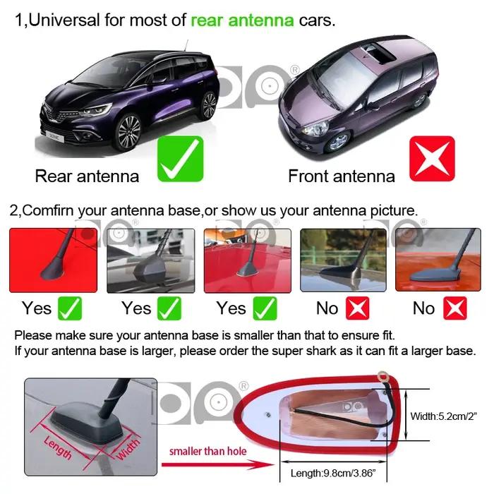 Antenne voiture requin étanche signal renforcé peinture piano Opel Astra F J H accessoire auto aérodynamique