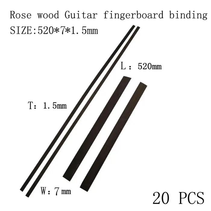 Bande de frette en bois massif pour guitare 520mm divers matériaux personnalisation occasionnelle à offrir pour musiciens