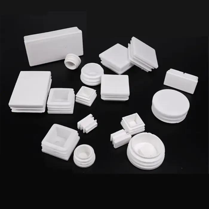 Embout obturateur carré en plastique blanc pour pied de chaise, insert rectangulaire, bouchons de tu