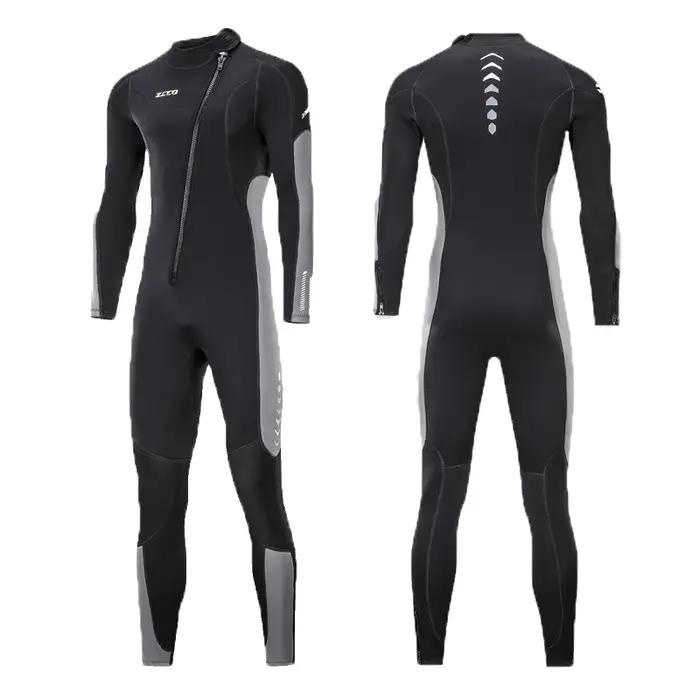 Combinaison néoprène 3MM Combinaisons zippées avant pour hommes et femmes plongée en apnée, plongée