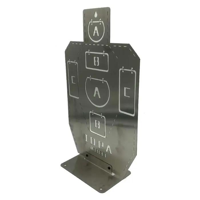 Cible de tir en acier inoxydable durable avec plaque de silhouette pour équipement de tir et de chas