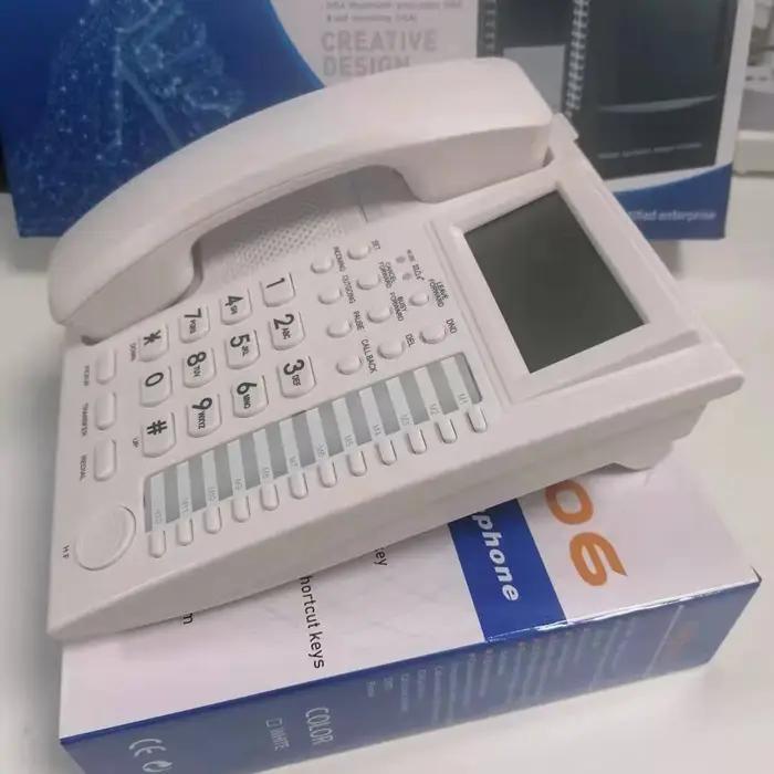 Téléphone professionnel VinTelecom PABX / Téléphone avec identification de l'appelant / Téléphone PBX multifonctionnel avancé - Couleur noire - NEUF