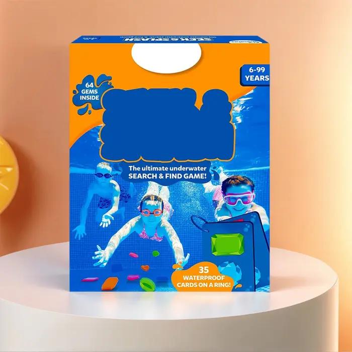 Jeu de plongée pour la recherche de gemmes dans la piscine