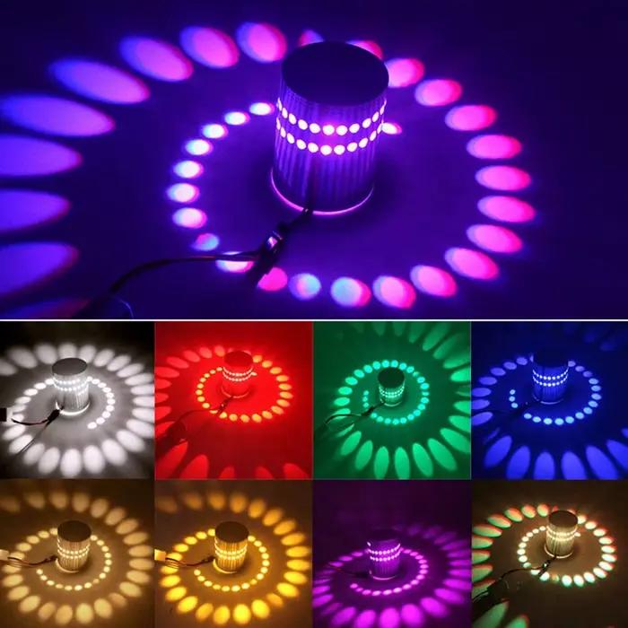 Plafonnier Mural LED RGB à Intensité Réglable avec Télécommande, 1/3/6 Pièces, Éclairage à Trou en S