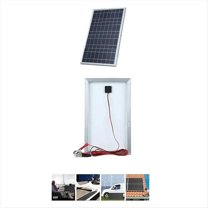 Générateur solaire 30W, panneau solaire portable 12V, kit rechargeable pour extérieur et maison