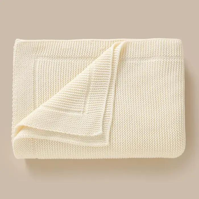 Couvertures pour bébé 100x80cm, tricot en coton, pour nouveau-né, garçon et fille, poussette, lit, l