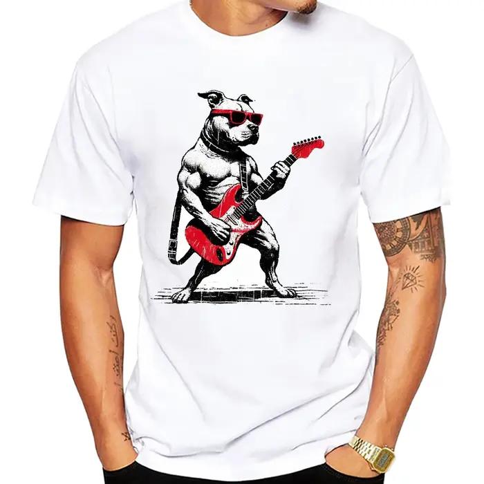T-shirt homme Pitbull drôle et moderne hip-hop décontracté pour les amoureux des animaux occasions estivales