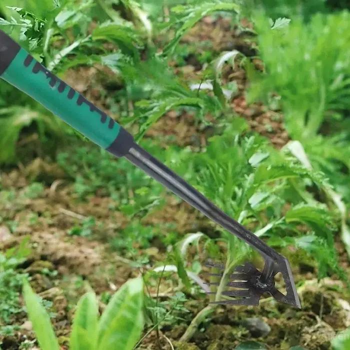 Outils de désherbage de jardin en acier au carbone avec manche en caoutchouc pour jardiniers amateurs et experts occaions spéciales de plantation et entretien de jardin