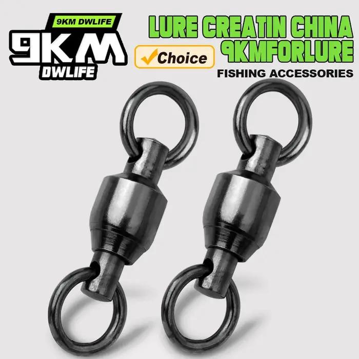 Roulement à billes de pêche pivotant, 20 à 100 pièces, avec doubles anneaux solides, accessoires rob