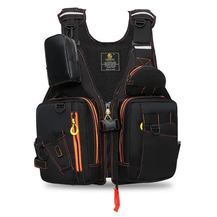gilet de sauvetage multifonctionnel pour la pêche en plein air, un incontournable pour la sécurité.