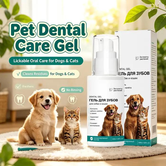 Gel de Soin Dentaire pour Animaux de Compagnie, Entretien de la Surface des Dents, Rafraîchit l'Hale