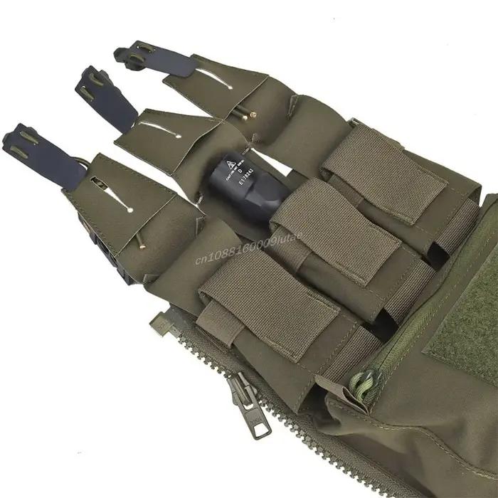 Panneau dorsal V5 FCPC avec fermeture éclair pour gilet tactique - Extension de capacité triple poche