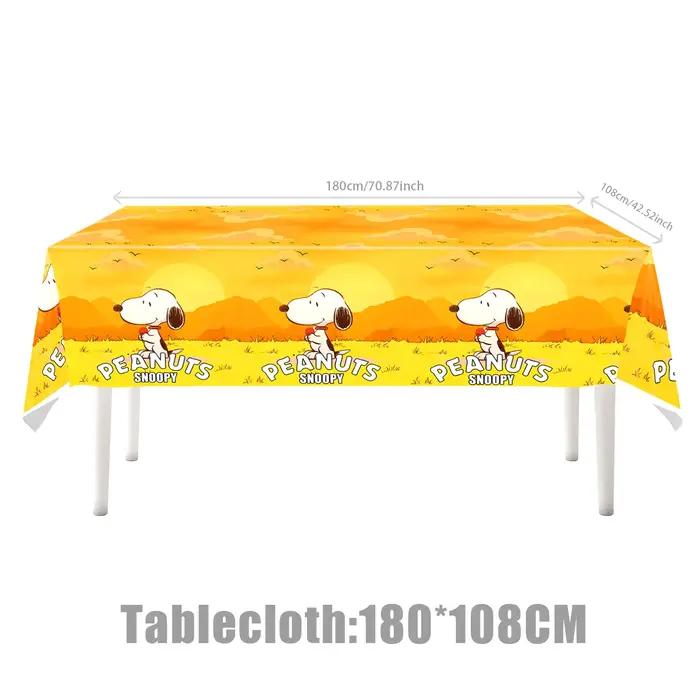 Décoration d'anniversaire Snoopyed en papier pour chien, vaisselle jetable, nappe, assiettes, tasses, serviettes, fournitures de fête pour enfants, occasions spéciales