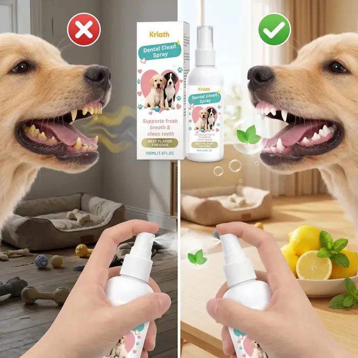 Spray buccal pour animaux de compagnie pour soulager la mauvaise haleine et nettoyer les dents des c