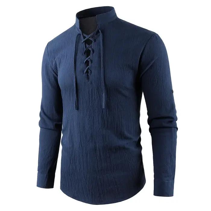 T-shirt Vintage à col en v pour hommes