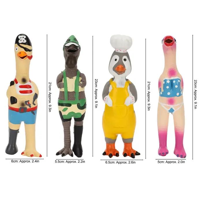 HOOPET jouets pour chiens de compagnie poulet hurlant presser son jouet pour chiens Super Durable drôle grinçant jaune caoutchouc poulet chien jouet à mâcher