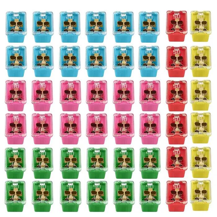 Kit de 60 fusibles Jcase à profil bas en forme de boîte assortiment de fusibles à cartouche pour camion protection sécurité efficacité conducteur