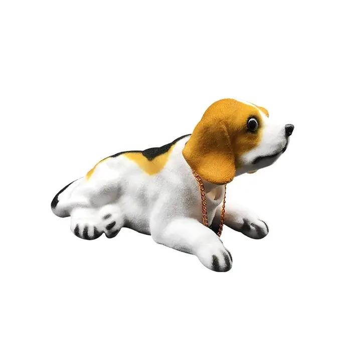 Tête mobile en forme de Husky jouet d'imitation en résine pour décoration de tableau de bord accessoire de voiture amusant et personnalisable occasions spéciales