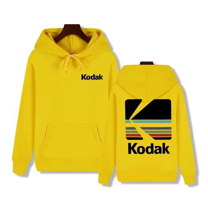 Kodak marque automne et hiver tendance Hip Hop Style rétro mode Y2K imprimé chaud hommes à capuche Sports de plein air