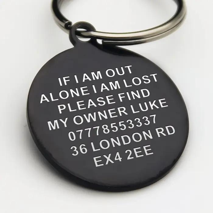 Étiquette de chien personnalisée gravée sur mesure, étiquette d'identification pour animaux de compa
