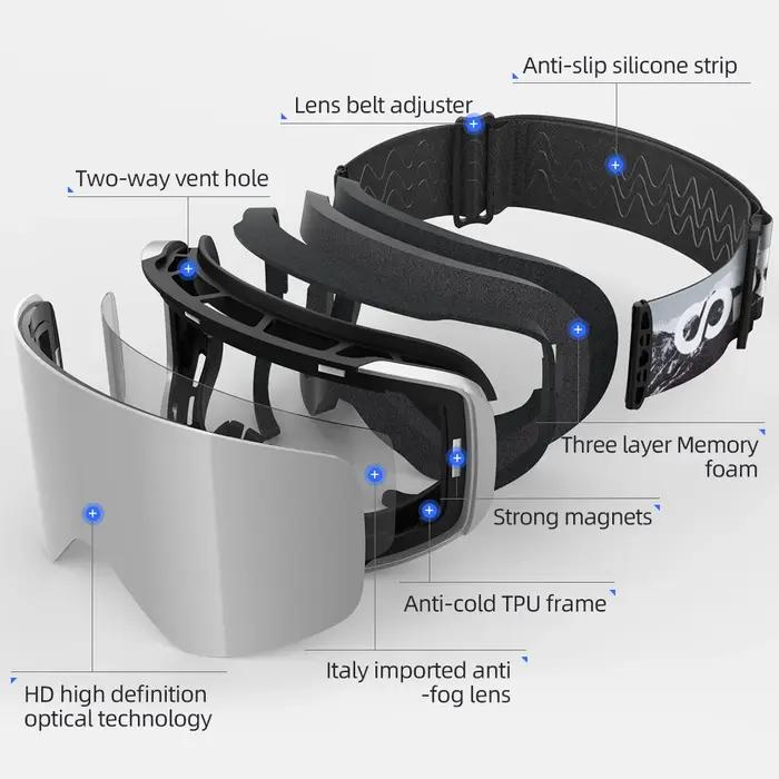 COPOZZ Lunettes de ski professionnelles d'hiver