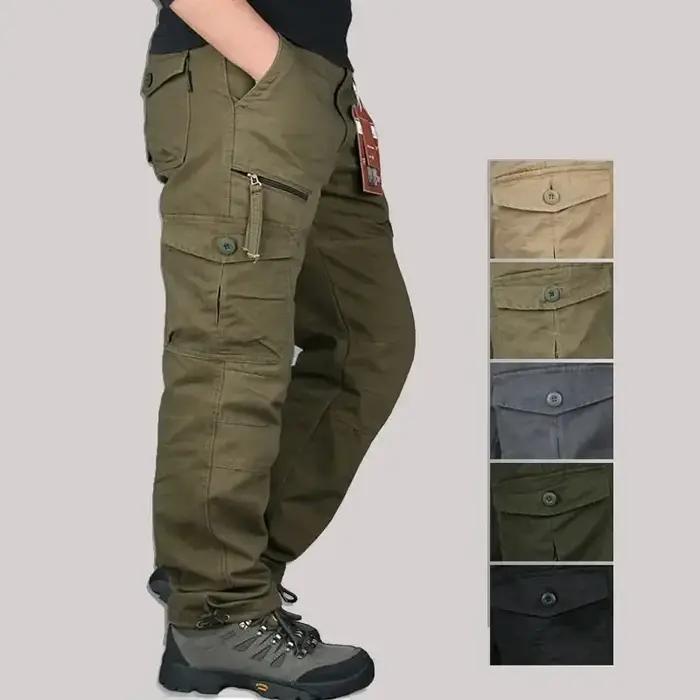 Pantalon baggy droit homme multi-poches - Sport, casual, travail - Coupe ample confortable en coton