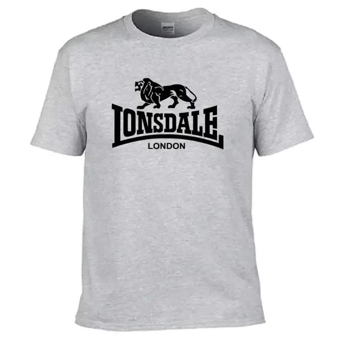 T-shirt à manches courtes pour homme avec imprimé Lion Lonsdale, style streetwear ample et confortab