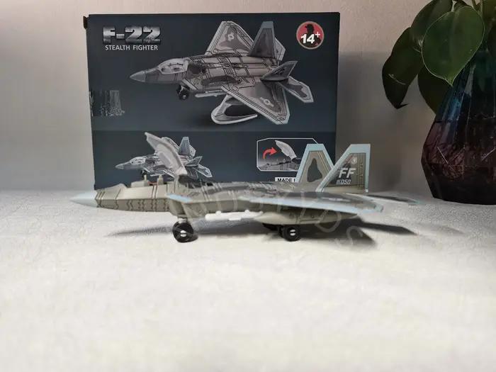 Avion de chasse F22 à l'échelle 1/100, modèle d'avion ABS, modèle militaire, jouets de construction