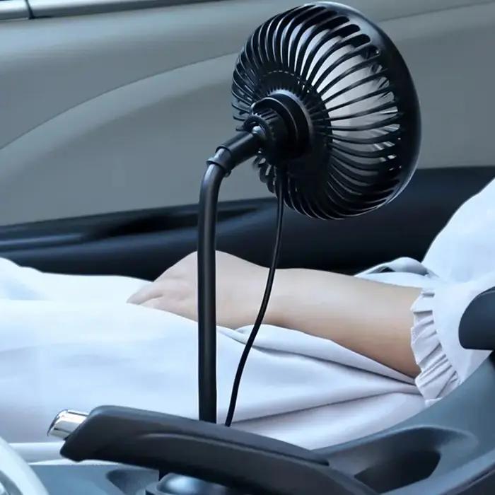 Ventilateur de voiture à col de cygne, injuste, faible bruit, 3 vitesses, réglable, portable, USB 62