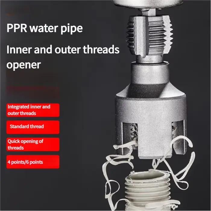 Outil de filetage de tuyaux Claqutter 4/6 points Acier à haute teneur en carbone pour filetages internes et externes Plomberie professionnelle